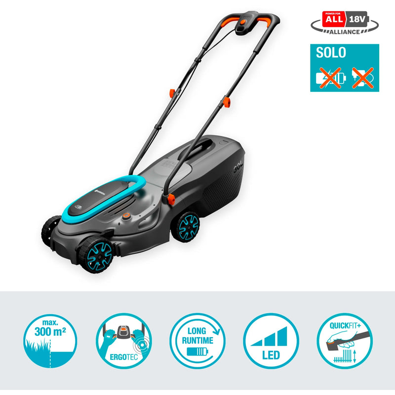 Afbeelding laden in galerijviewer, Gardena powermax 32 18v p4a solo grasmaaier accu zonder accu, zonder lader 18 v snijbreedte max. 320 mm
