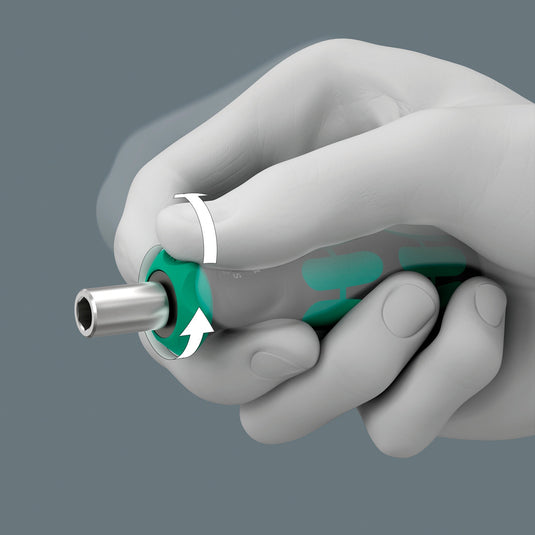Wera kraftform kompakt 838 ra s imperial set 1 bitset (zwart groen, 14‑delig)