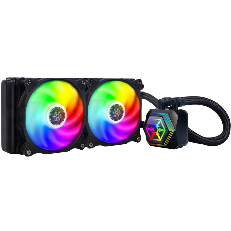 Afbeelding laden in galerijviewer, Silverstone sst-pf240-argb-v2 waterkoeling (zwart, incl. rgb controller)
