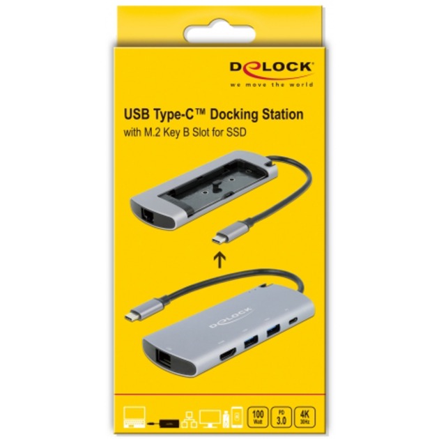 Afbeelding laden in galerijviewer, Delock usb type-c docking station met m.2 slot (grijs)
