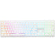 Ducky zero 6108 pure white rgb mechanisch gaming toetsenbord (wit, us lay-out (qwerty), cherry mx2a speed silver, 100%, rgb leds, double-shot pbt, hot swap, 2.4ghz | bluetooth | usb-c)