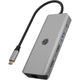 Icy box ib-dk4012-cpd dockingstation (aluminium, hdmi, usb-a, displayport, sd microsd-kaartlezer)