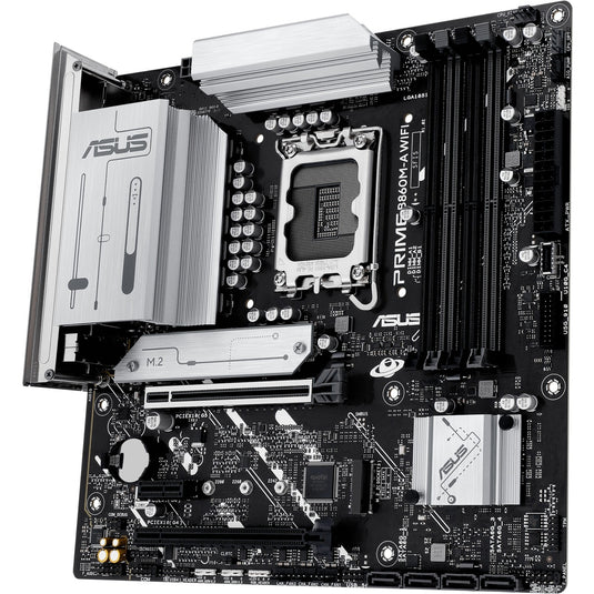 Asus prime b860m-a wifi socket 1851 moederbord (raid, 2.5 gb-lan, wi-fi 6e, bt, sound, µatx)