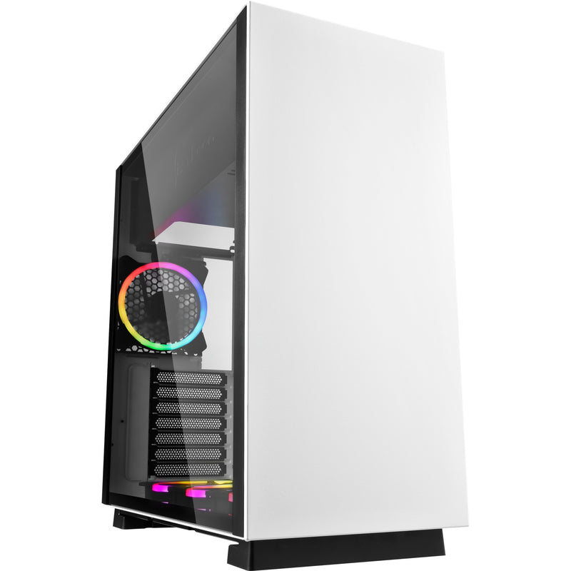 Afbeelding laden in galerijviewer, Sharkoon pure steel rgb midi tower behuizing (wit | 2x usb-a | rgb | tempered glass)
