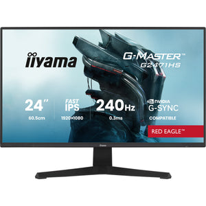 Iiyama g-master red eagle g2471hs-b1 23.8 gaming monitor (zwart, 1x displayport, 2x hdmi, 240 hz)