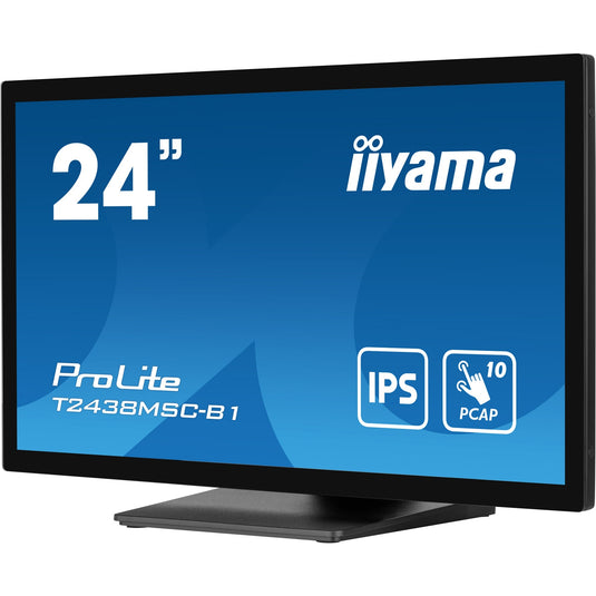 Iiyama prolite t2438msc-b1 23.8 touchscreen monitor (zwart (mat), hdmi, displayport, 2x usb-a, usb-b)