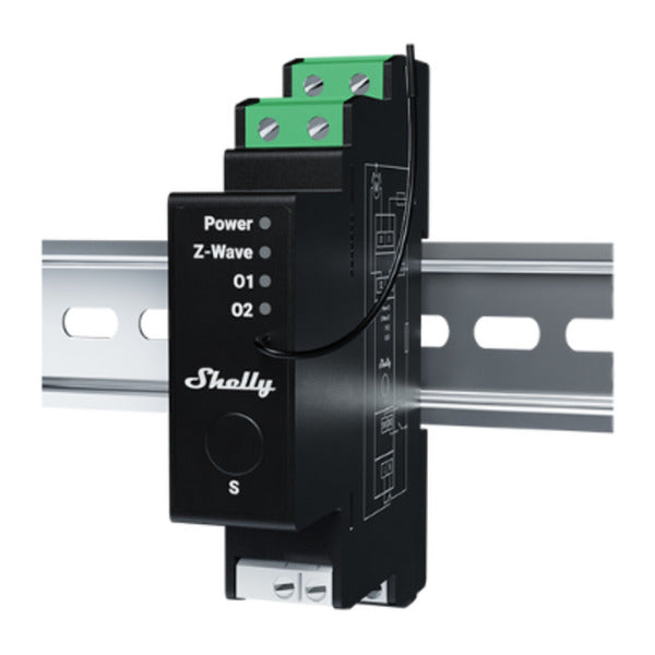Afbeelding laden in galerijviewer, Shelly wave pro shutter lr (eu) relais (zwart, z-wave)
