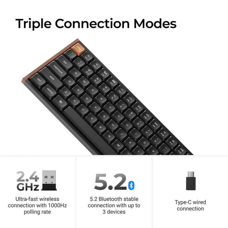 Afbeelding laden in galerijviewer, Keychron k3 max se qmk wireless custom mechanical keyboard (zwart, us lay-out (qwerty), milk pom banana, 75%, rgb, hot swap, 2.4 ghz | bluetooth 5.3 | usb-c)
