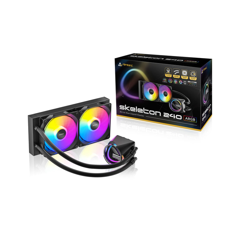 Afbeelding laden in galerijviewer, Antec skeleton 240 argb waterkoeling (zwart)
