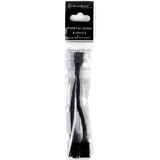 Silverstone sst-cpf01 splitterkabel (zwart, 10 centimeter)