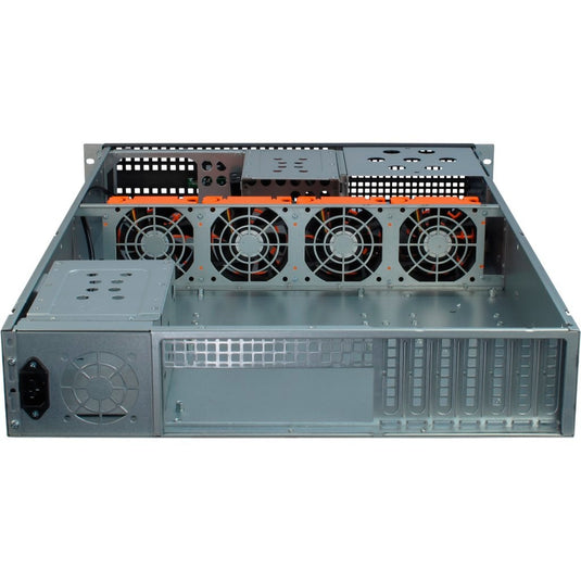 Inter-tech 2u-2129-n rack behuizing (zwart | 2x usb-a)