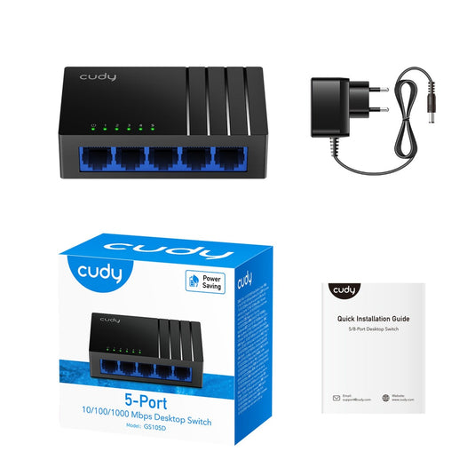 Cudy 5-port gigabit desktop switch (zwart)