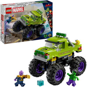 Lego marvel de hulk truck vs. thanos bouwbaar superhelden speelgoed voor kinderen met minifiguren 76312