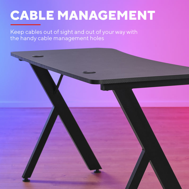 Afbeelding laden in galerijviewer, Trust gxt 712 dynamus gamingtafel gaming desk (zwart)
