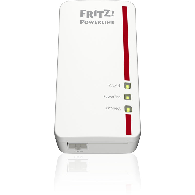 Afbeelding laden in galerijviewer, Fritz! powerline 1260e wlan set international powerline + wlan (wit, mesh wi-fi)
