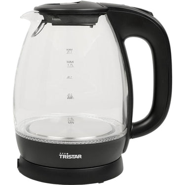 Tristar wk-3405 glazen waterkoker (zwart transparant, 1,7 liter)