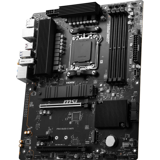 Msi pro b650-s wifi socket am5 moederbord (zwart, raid, 2.5 gbe-lan, wi-fi 6e, bt, sound, atx)