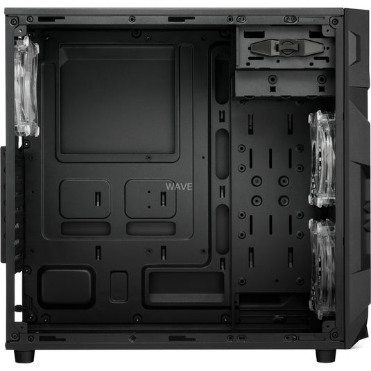 Sharkoon vg7-w rgb midi tower behuizing (zwart | 2x usb-a | rgb | window)