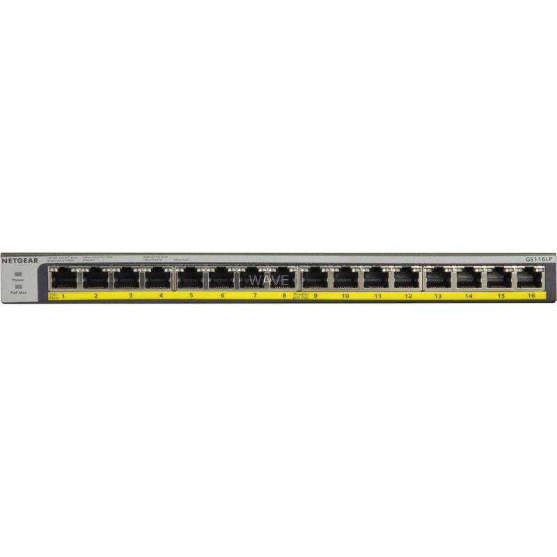 Afbeelding laden in galerijviewer, Netgear gs116lp 16-port poe poe+ gigabit ethernet unmanaged switch
