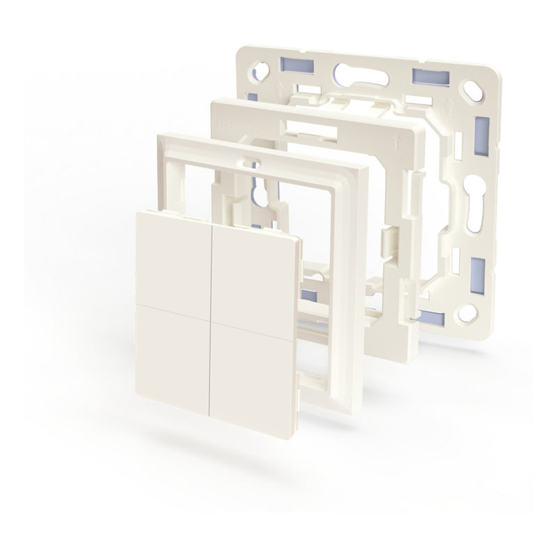 Afbeelding laden in galerijviewer, Shelly blu wall switch 4 + gira merten adapter schakelaar (wit, bluetooth 4.2)
