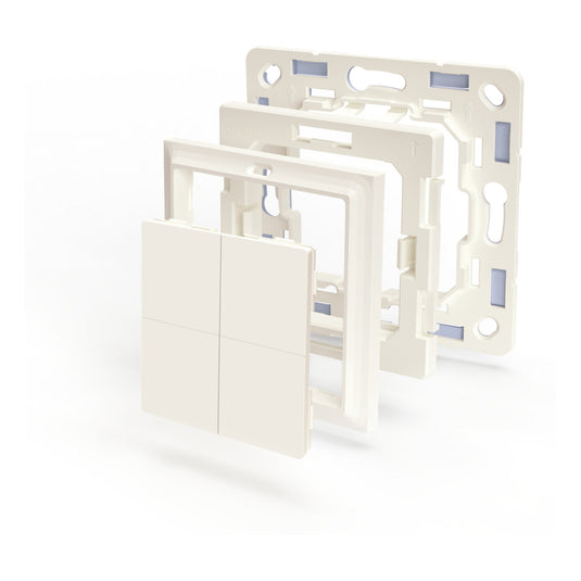 Shelly blu wall switch 4 + gira merten adapter schakelaar (wit, bluetooth 4.2)