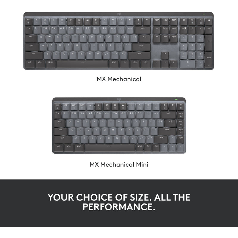 Afbeelding laden in galerijviewer, Logitech mx mechanical mini toetsenbord (zwart, us-international lay-out (qwerty), gl tactile, 80% (tkl), bluetooth)
