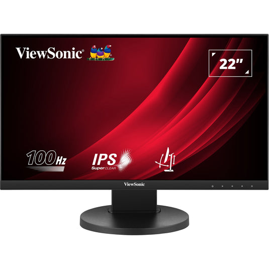 Viewsonic vg2208a 22 monitor (zwart, 1x hdmi, 1x displayport, usb-c, usb-a, sound, 100 hz)