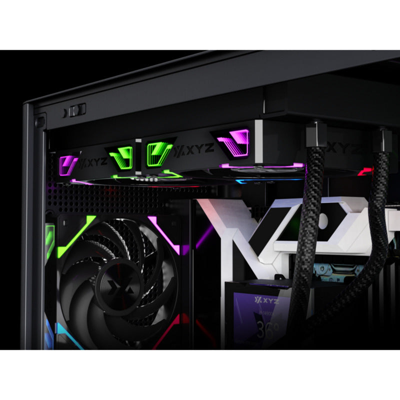 Afbeelding laden in galerijviewer, Xyz pc gear hydroview aio 240 waterkoeling (zwart, argb, pwm)
