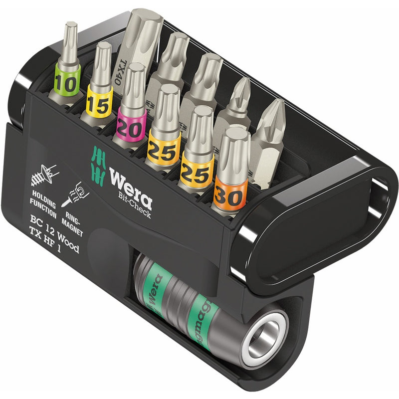 Afbeelding laden in galerijviewer, Wera bit-check 12 wood tx hf 1 bitset (12‑delig)
