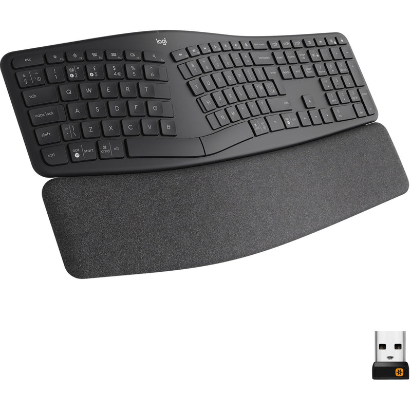 Afbeelding laden in galerijviewer, Logitech k860 ergo keyboard (zwart, 100%, bluetooth, us international iso)
