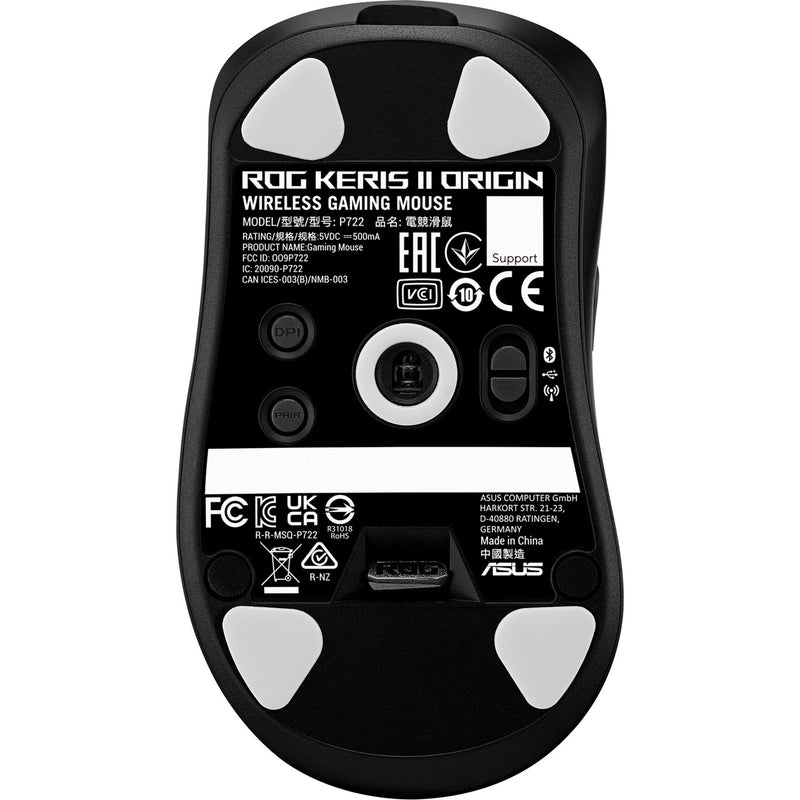 Afbeelding laden in galerijviewer, Asus rog keris ii origin gaming mouse (zwart, 42.000 dpi, rgb, usb, 2.4ghz, bluetooth)
