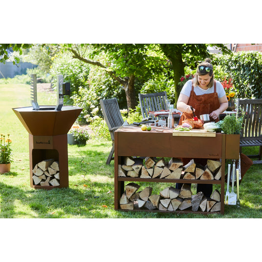 Barbecook nestor buddy uit cortenstaal tafel