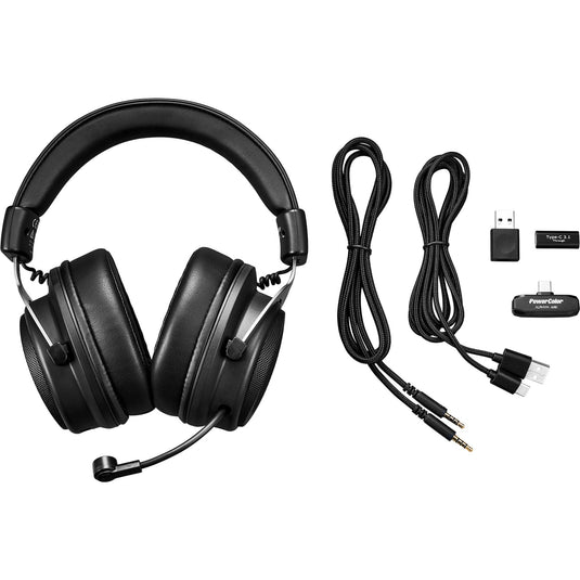 Powercolor alphyn ah10 wireless over-ear gaming headset (zwart, pc, console of mobiel)