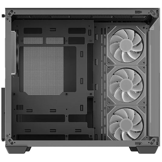 Deepcool cg530 4f midi tower behuizing (zwart | 2x usb-a | 1x usb-c | rgb | tempered glass)