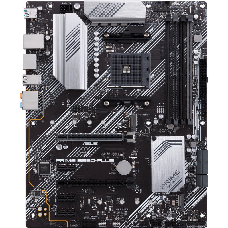 Afbeelding laden in galerijviewer, Asus prime b550-plus socket am4 moederbord (zwart zilver, raid, gb-lan, sound, atx)
