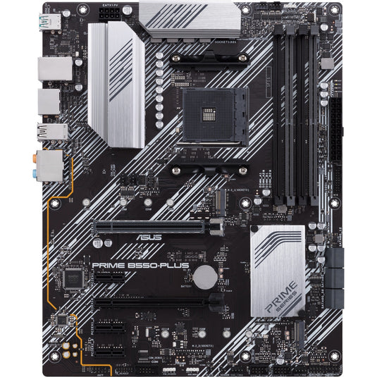 Asus prime b550-plus socket am4 moederbord (zwart zilver, raid, gb-lan, sound, atx)