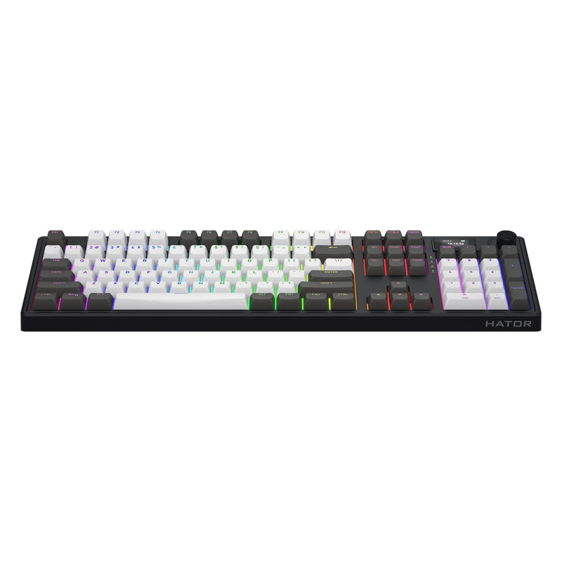 Afbeelding laden in galerijviewer, Hator skyfall pro wireless rgb mechanisch gaming toetsenbord (zwart, us lay-out (qwerty), hator aurum vanilla silent, 100%, rgb, double-shot pbt, hot-swap, 2.4ghz bluetooth usb-c)
