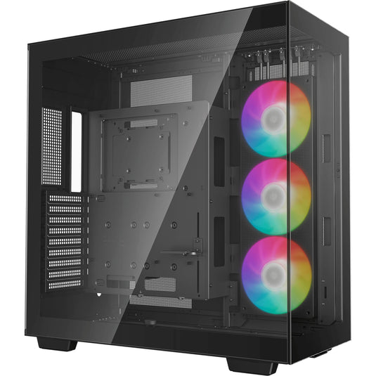 Deepcool ch780 midi tower behuizing (zwart | 4x usb-a | 1x usb-c | rgb | tempered glass)
