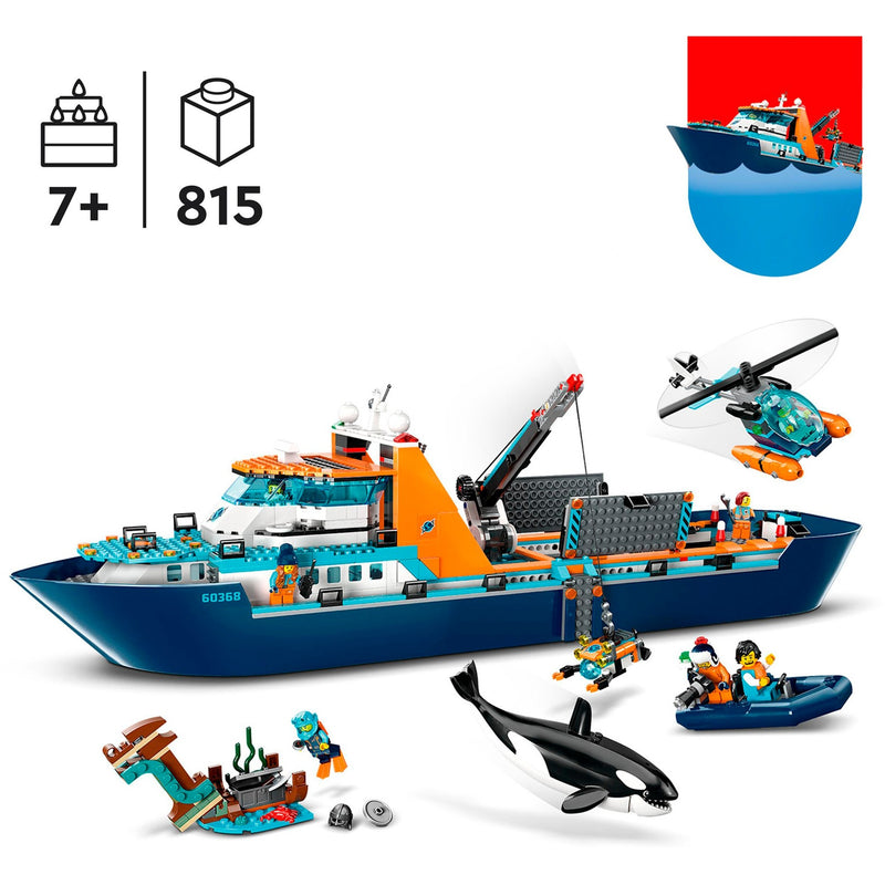 Afbeelding laden in galerijviewer, Lego city - poolonderzoeksschip constructiespeelgoed (60368)
