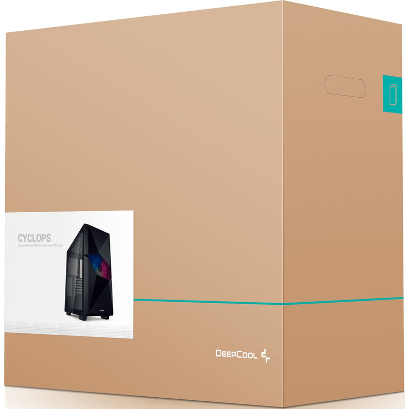 Afbeelding laden in galerijviewer, Deepcool cyclops midi tower behuizing (zwart | 1x usb-a | 1x usb-c | window)
