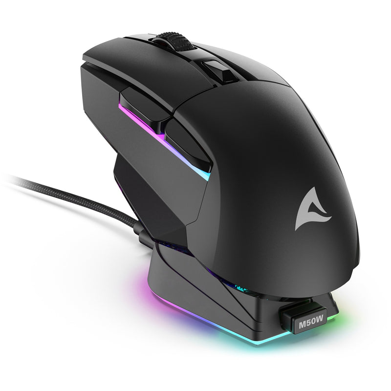Afbeelding laden in galerijviewer, Sharkoon skiller sgm50w gaming muis (zwart, 400 - 6400 dpi, rgb leds)
