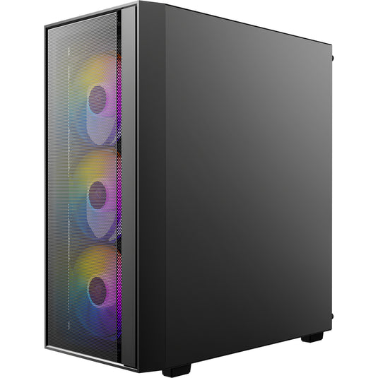 Antec ax65 argb midi tower behuizing (zwart | 3x usb-a | tempered glass)