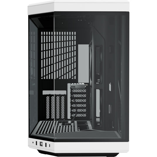 Hyte y70 midi tower behuizing (zwart wit | 2x usb-a | 1x usb-c | tempered glass)