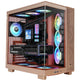 Thermaltake view 380 xl tg argb gravel sand midi tower behuizing (lichtbruin | 2x usb-a | 1x usb-c | rgb | window)