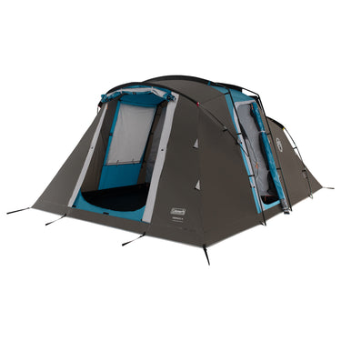Coleman vespucci 4 tent - 4 persoons tunneltent – uv guard spf50 zonbescherming – ventilatie – geïntegreerd grondzeil - grijs blauw