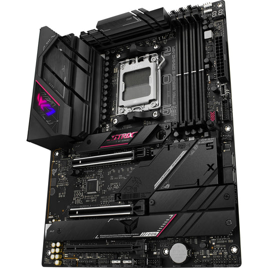 Asus rog strix b650e-e gaming wifi socket am5 moederbord (zwart, raid, 2.5 gb-lan, wi-fi 6e, bt, sound, atx)