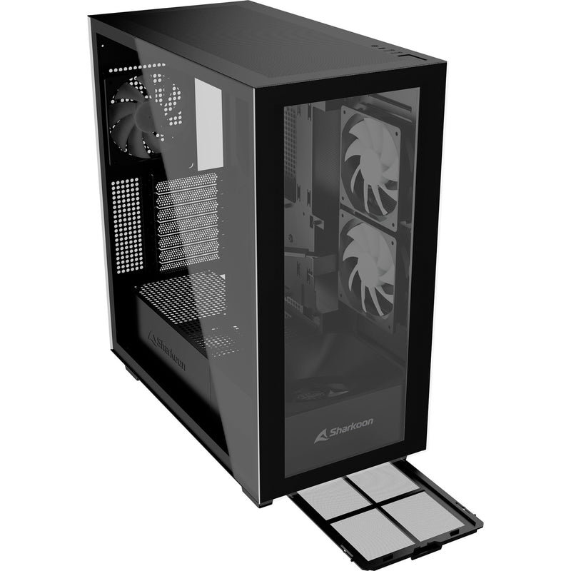 Afbeelding laden in galerijviewer, Sharkoon rebel c60 rgb midi tower behuizing (zwart | 2x usb-a | 1x usb-c | rgb | tempered glass)
