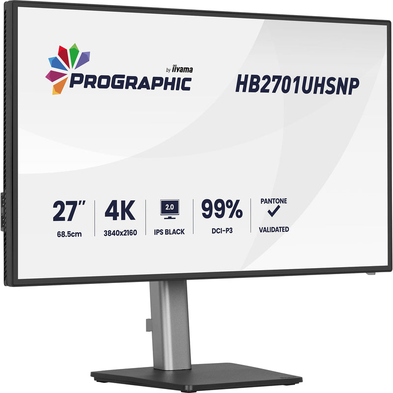 Afbeelding laden in galerijviewer, Iiyama prographic hb2701uhsnp-b1 27 4k uhd monitor (zwart (mat), hdmi, displayport, usb-c, audio)
