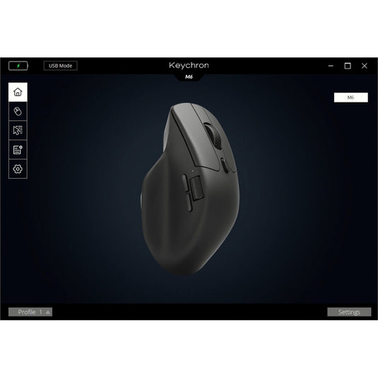 Keychron m6-a3 wireless mouse (wit, 26,000 dpi, usb-c bluetooth 5.1 2.4 ghz)