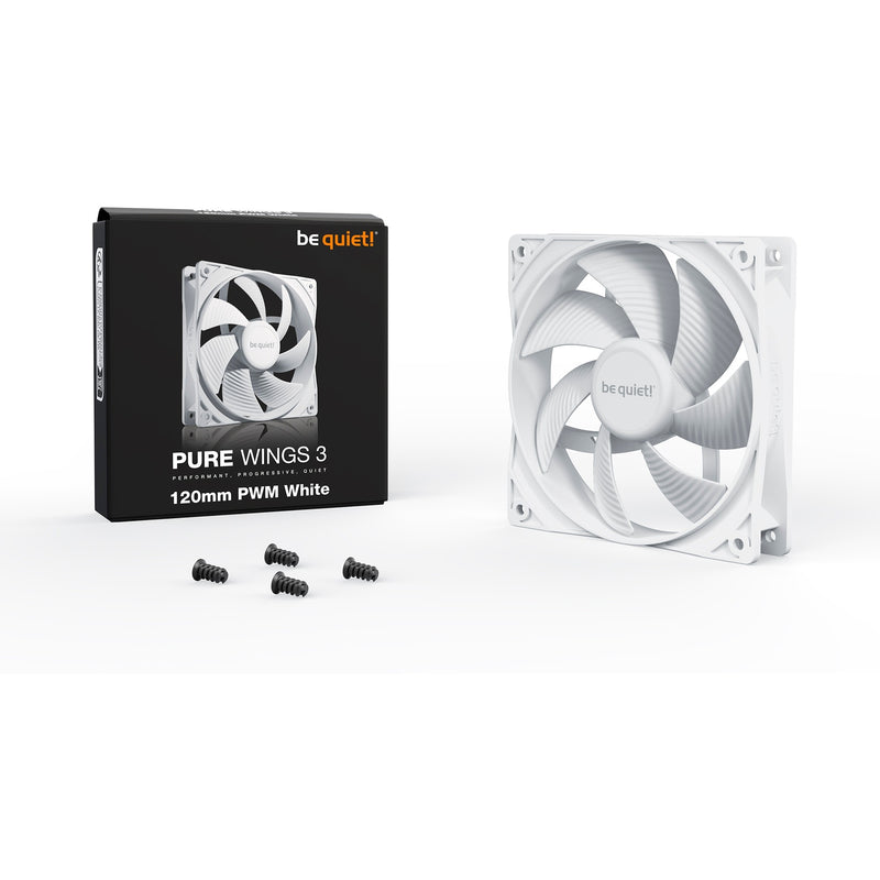 Afbeelding laden in galerijviewer, Be quiet! pure wings 3 pwm case fan (wit, 120 x 120 x 25 mm)
